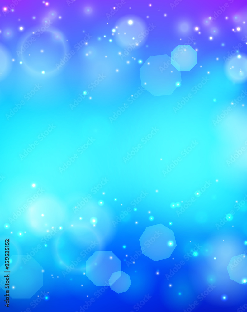 Vector abstract blue sky background with blur bokeh light effect. Stock ...