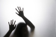 © taskin - Shadow hands of the woman behind the white curtain