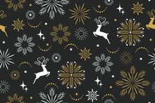 Seamless Pattern, Seasons Greetings,beautifil Christmas Background