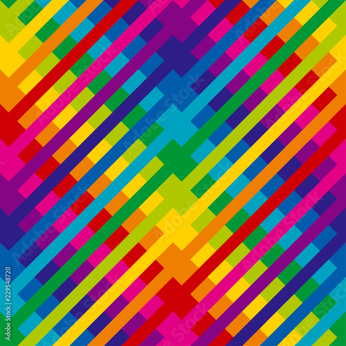 Rainbow colors simple geome...