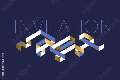 Gold and sea blue luxury geometric maze pattern.