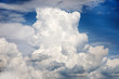 Cumulonimbus cloud formations on sky, abstract background