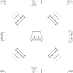 Poster - living room sofa pattern seamless vector repeat geometric for any web design