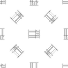 Poster - Double kid bed pattern seamless vector repeat geometric for any web design