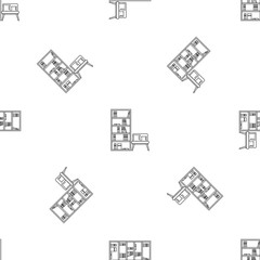 Poster - Reading room pattern seamless vector repeat geometric for any web design