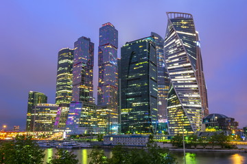 Wall Mural - International Business Center (Moscow City) at sunset, Russia