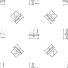 Poster - tv home cinema pattern seamless vector repeat geometric for any web design