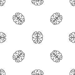 Poster - Genius brain pattern seamless vector repeat geometric for any web design