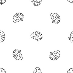 Poster - Brain power pattern seamless vector repeat geometric for any web design