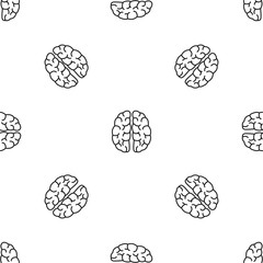 Poster - Human brain pattern seamless vector repeat geometric for any web design