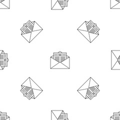 Poster - Tax mail pattern seamless vector repeat geometric for any web design