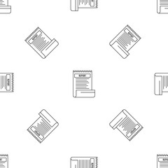 Poster - Bill paper report pattern seamless vector repeat geometric for any web design