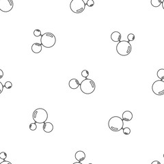 Poster - Triple molecule pattern seamless vector repeat geometric for any web design