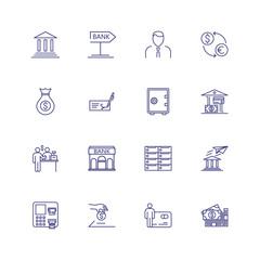 Wall Mural - Banking line icon set. Safe, transaction, payment. Finance concept. Can be used for topics like investment, saving, money