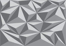Abstract Grey Triangle Polygon Pattern Background Texture Vector Illustration.