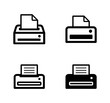zestaw drukarek ikona