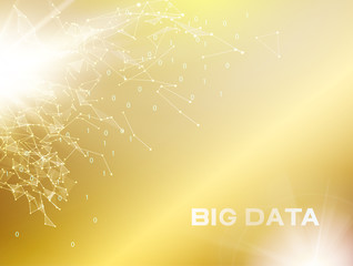 Poster - Abstract futuristic design. Computer technology and Big Data. Digital technology concept. Vector illustration.