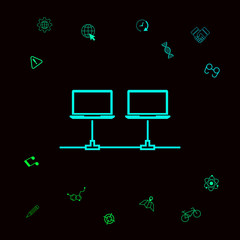 Wall Mural - Computer network Icon