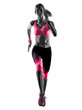 © snaptitude - one caucasian woman sport runner running jogger jogging isolated on white background