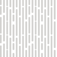 Striped gray geometric seamless pattern with round vertical lines on white background. Vector illustration.