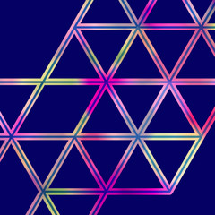 Poster - Geometric pattern with a grid of colorful triangles