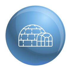 Poster - Polar igloo icon. Outline polar igloo vector icon for web design isolated on white background