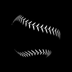 Wall Mural - Baseball lace ball illustration isolated symbol. Vector baseball background sport design