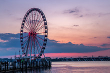 The Capital Wheel At Sunset
