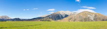 View Beautiful Panorama Of Panoramic Of Southern Alps In Towards Arthurs Pass At South Island New Zealand
