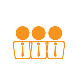 Isolated group of businessmen icon. Vector illustration design