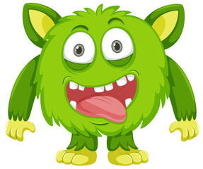 Wall Mural - a green monster character