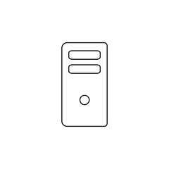 Poster - Computer case icon. Simple outline vector of technology set for UI and UX, website or mobile application