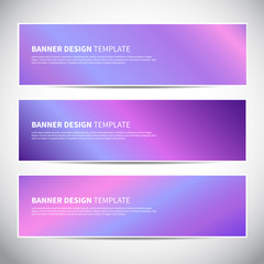 Wall Mural - banners or headers with holographic gradient colorful background