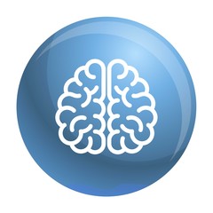 Poster - Genius brain icon. Outline genius brain vector icon for web design isolated on white background