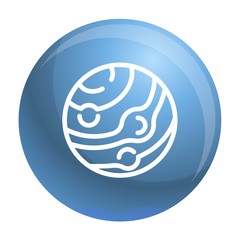 Poster - Neptun planet icon. Outline neptun planet vector icon for web design isolated on white background