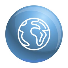 Poster - Earth icon. Outline earth vector icon for web design isolated on white background
