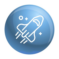 Poster - Space rocket icon. Outline space rocket vector icon for web design isolated on white background