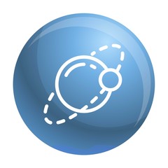 Poster - Planet satellite icon. Outline planet satellite vector icon for web design isolated on white background
