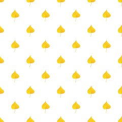 Poster - Yellow birch leaf pattern seamless repeat background for any web design