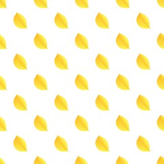 Poster - Autumn yellow leaf pattern seamless repeat background for any web design