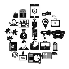 Poster - Working year icons set. Simple set of 25 working year vector icons for web isolated on white background