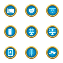 Poster - Adapt icons set. Flat set of 9 adapt vector icons for web isolated on white background