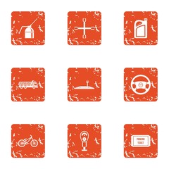 Poster - Apartment repair icons set. Grunge set of 9 apartment repair vector icons for web isolated on white background