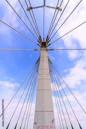Fotografía Kirov cable-stayed bridge over the Samara River. Russia.