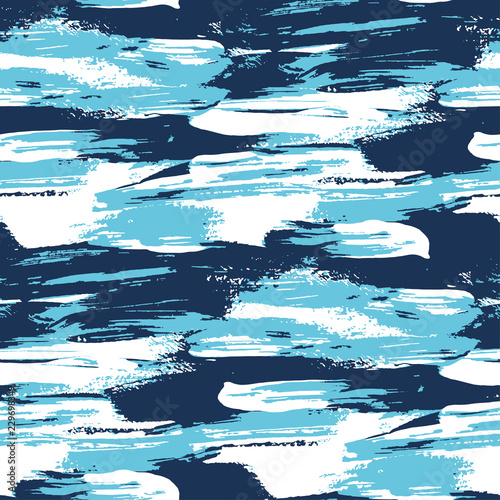 Dekoracja na wymiar  niebieska-woda-pociagniecia-pedzla-nowoczesny-wzor-bez-szwu