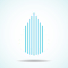 Poster - Abstract drop water of lines. Vector logo