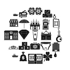 Poster - Richness icons set. Simple set of 25 richness vector icons for web isolated on white background