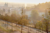 Petrin hill at sunrise, Lesser Town (UNESCO), Prague, Czech republic