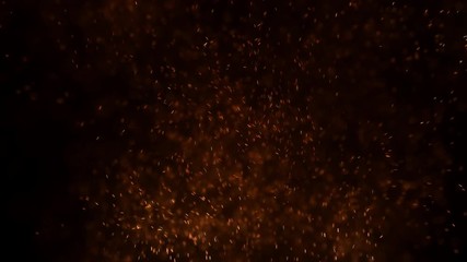 Wall Mural - sparks rising from a bonfire in a dark background