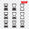 © kitti - Hourglass vector icon set symbol isolated on white background.